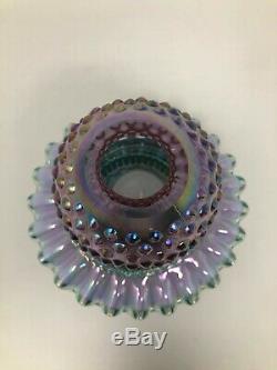 Shelley Fenton Lavender Pink Green Iridescent Hobnail 3 Piece Fairy Lamp