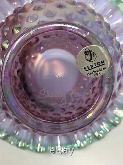 Shelley Fenton Lavender Pink Green Iridescent Hobnail 3 Piece Fairy Lamp