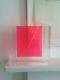 Shiro Kuramata Vase Clear Glass and Acrylic Fluoro Pink