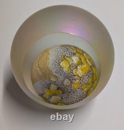 Signed Glass Eye Studio Moon 1994 Celestial Series Art Glass Paperweight