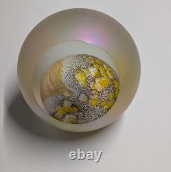 Signed Glass Eye Studio Moon 1994 Celestial Series Art Glass Paperweight