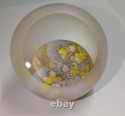 Signed Glass Eye Studio Moon 1994 Celestial Series Art Glass Paperweight