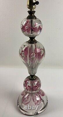 Signed Joe Zimmerman Paperweight Art Glass Lamp