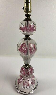 Signed Joe Zimmerman Paperweight Art Glass Lamp