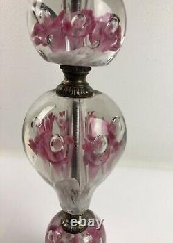 Signed Joe Zimmerman Paperweight Art Glass Lamp