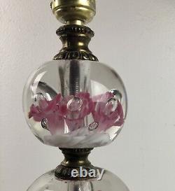 Signed Joe Zimmerman Paperweight Art Glass Lamp