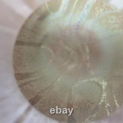 Signed & Numbered Michael Nourot Studio Art Glass Pink Swirl 7.5H Flower Vase