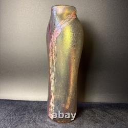 Signed Red And Pink Glass Art Vase