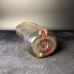 Signed Red And Pink Glass Art Vase