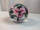 Signed Richard Olma 1998 3.5 Art Glass Hand Blown Flower Paperweight Pink Green