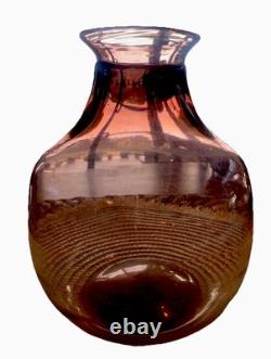 Signed Stephen Morris 1979 Studio Art Glass Handblown Vase. Australian
