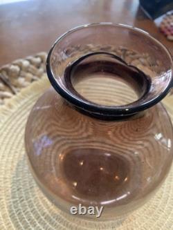 Signed Stephen Morris 1979 Studio Art Glass Handblown Vase. Australian