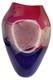 Sigwarth Art Glass Studio Silver Leaf Pink Purple Abstract Vase Hand Blown