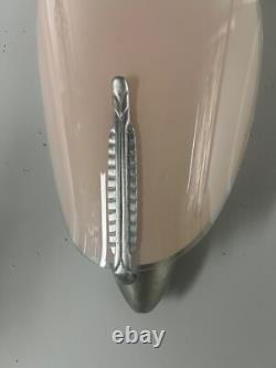 Single Art Deco Pink Glass Wall Light (SA1109343)