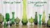 Spring 2021 Living Room Tour Vintage MCM Retro D Cor Green Art Glass Pottery Collectibles Music
