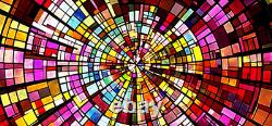 Stained Glass Window Pink Purple Canvas Art Picture or Gloss Print