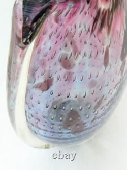 Star by julien macdonald Vase Art Glass Controlled Bubble Blue Pink Purple 30cm
