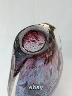 Star by julien macdonald Vase Art Glass Controlled Bubble Blue Pink Purple 30cm