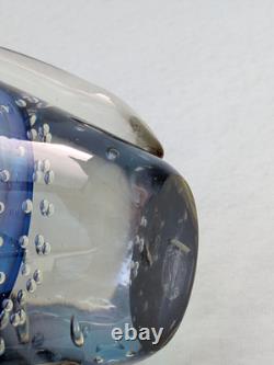 Star by julien macdonald Vase Art Glass Controlled Bubble Blue Pink Purple 30cm