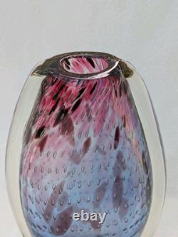 Star by julien macdonald Vase Art Glass Controlled Bubble Blue Pink Purple 30cm