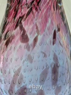 Star by julien macdonald Vase Art Glass Controlled Bubble Blue Pink Purple 30cm