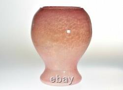 Steuben Glass 1920's Cluthra Pink Mushroom Vase #794