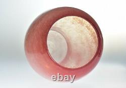 Steuben Glass 1920's Cluthra Pink Mushroom Vase #794