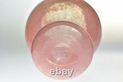 Steuben Glass 1920's Cluthra Pink Mushroom Vase #794