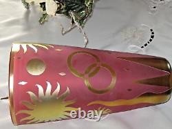 Steven Correia Etched Art Glass Cameo Vase Signed Artist Proof