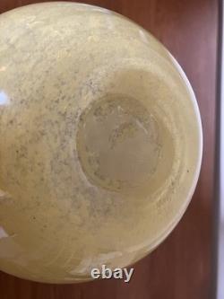 Strathearn Vintage Pink / Yellow Mottled Art Glass Vase
