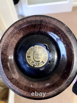 Stunning Antique Monart Scottish Glass Pink, black, purple and green