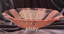 Stunning Art Deco Walther and Sohne Pink Glass Comport 1930's. Three Graces