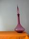 Stunning Hot Pink Magenta Genie Bottle Glass Decanter MCM Retro Empoli 1960s