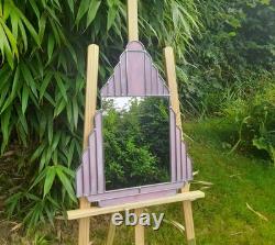Stunning'I'm back In the Pink' Art Deco Style Stained Glass Mirror