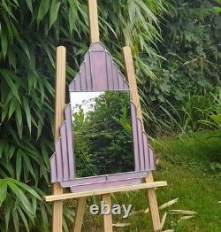 Stunning'I'm back In the Pink' Art Deco Style Stained Glass Mirror