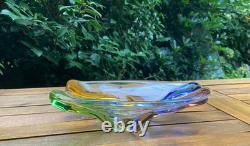 Stunning Mstisov Vintage Czech Glass Rhapsody Bowl by Frantisek Zemek