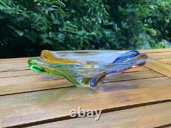 Stunning Mstisov Vintage Czech Glass Rhapsody Bowl by Frantisek Zemek