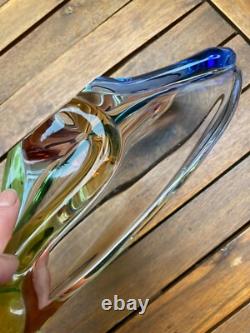 Stunning Mstisov Vintage Czech Glass Rhapsody Bowl by Frantisek Zemek