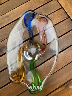 Stunning Mstisov Vintage Czech Glass Rhapsody Bowl by Frantisek Zemek Stunning Mstisov Vintage Czech Glass Rhapsody Bowl by Frantisek Zemek