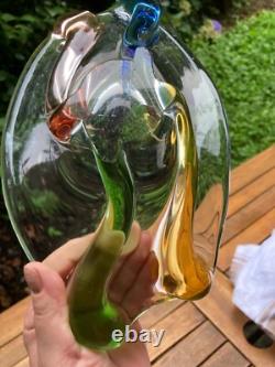 Stunning Mstisov Vintage Czech Glass Rhapsody Bowl by Frantisek Zemek