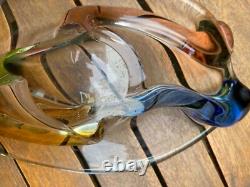 Stunning Mstisov Vintage Czech Glass Rhapsody Bowl by Frantisek Zemek