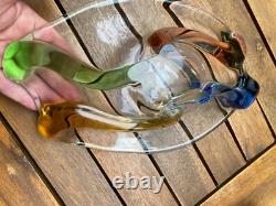 Stunning Mstisov Vintage Czech Glass Rhapsody Bowl by Frantisek Zemek