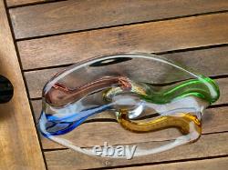 Stunning Mstisov Vintage Czech Glass Rhapsody Bowl by Frantisek Zemek