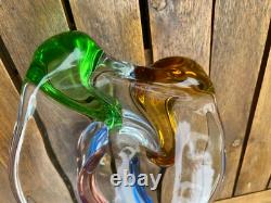 Stunning Mstisov Vintage Czech Glass Rhapsody Bowl by Frantisek Zemek