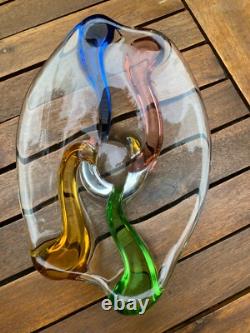 Stunning Mstisov Vintage Czech Glass Rhapsody Bowl by Frantisek Zemek