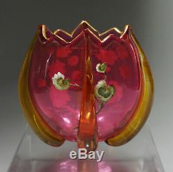 Stunning & RARE Signed Moser Art Glass Vase