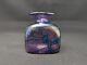 Stunning Robert Held Iridescent Art Glass Bud Vase Signed Blue Purple Pink Gold