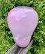 Stunning Unique Unusual Art Glass Vase Pink Sculptural Fluid Shape Artist Made