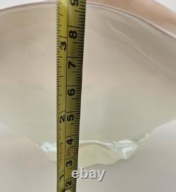 Stunning Vintage Pink Opalescent Murano Sommerso Art Glass Ashtray Dish Bowl