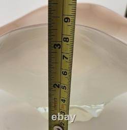 Stunning Vintage Pink Opalescent Murano Sommerso Art Glass Ashtray Dish Bowl